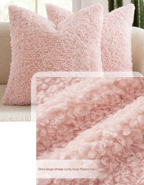 Teddy Boucle Cushion Cover Set of 2 – Plush Decorative Pillow Covers 45x45cm