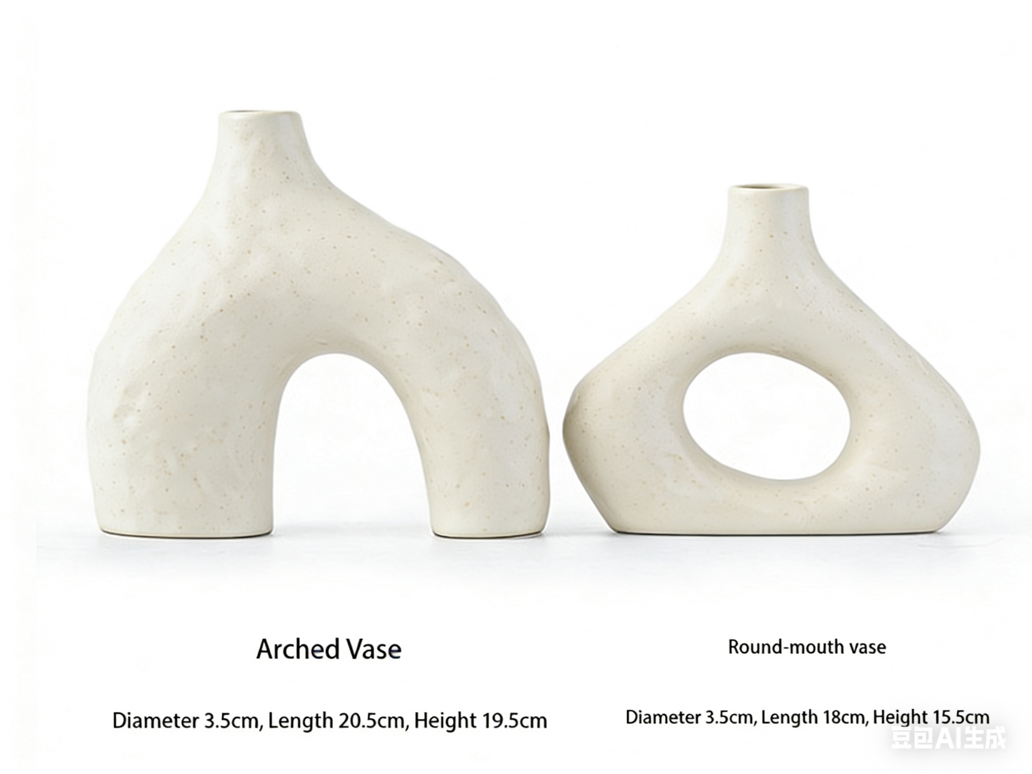Minimalist Ceramic Vase Set of 2 – Modern Decorative Flower Vases for Home Decor