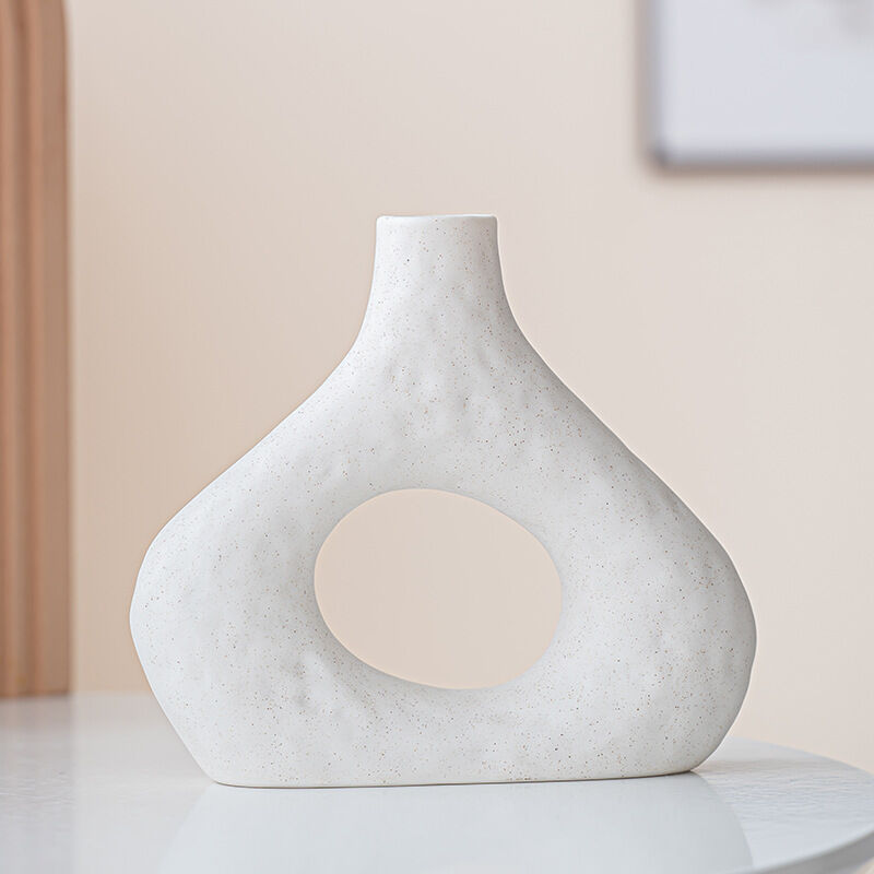 Minimalist Ceramic Vase Set of 2 – Modern Decorative Flower Vases for Home Decor