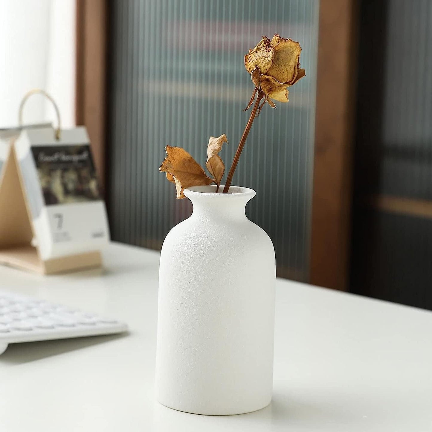Modern Ceramic Vase Set of 3 – Minimalist Nordic Decorative Vases for Home Decor