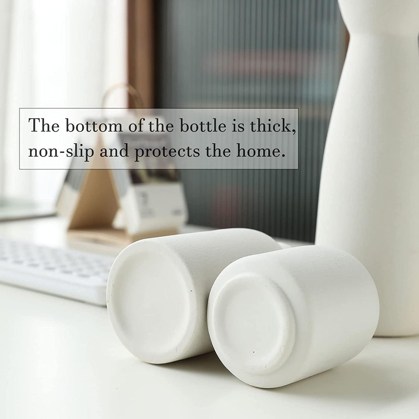 Modern Ceramic Vase Set of 3 – Minimalist Nordic Decorative Vases for Home Decor