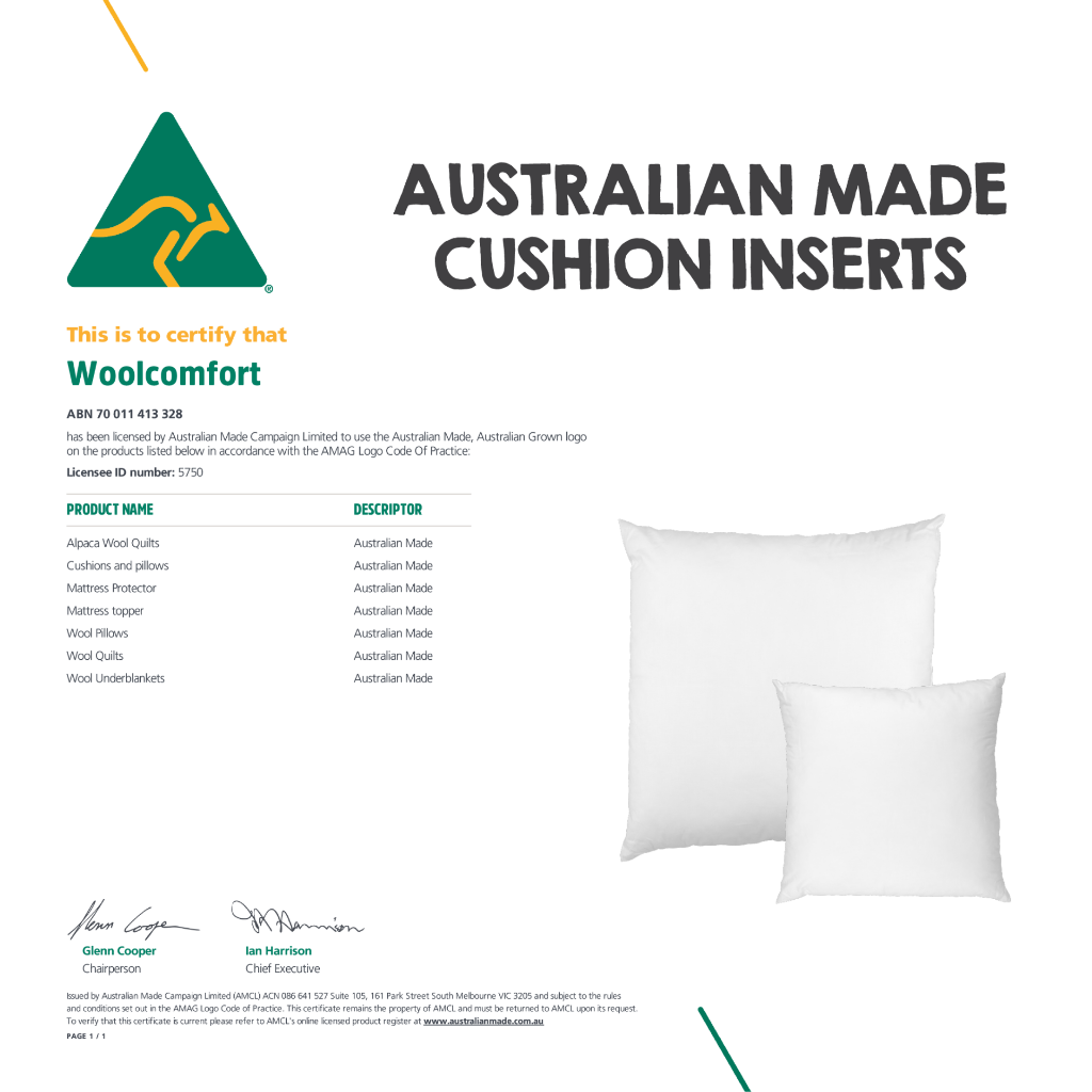 Cushion Insert Set of 4 – Premium Polyester Fibre Pillow Inserts 45x45cm Australian Made