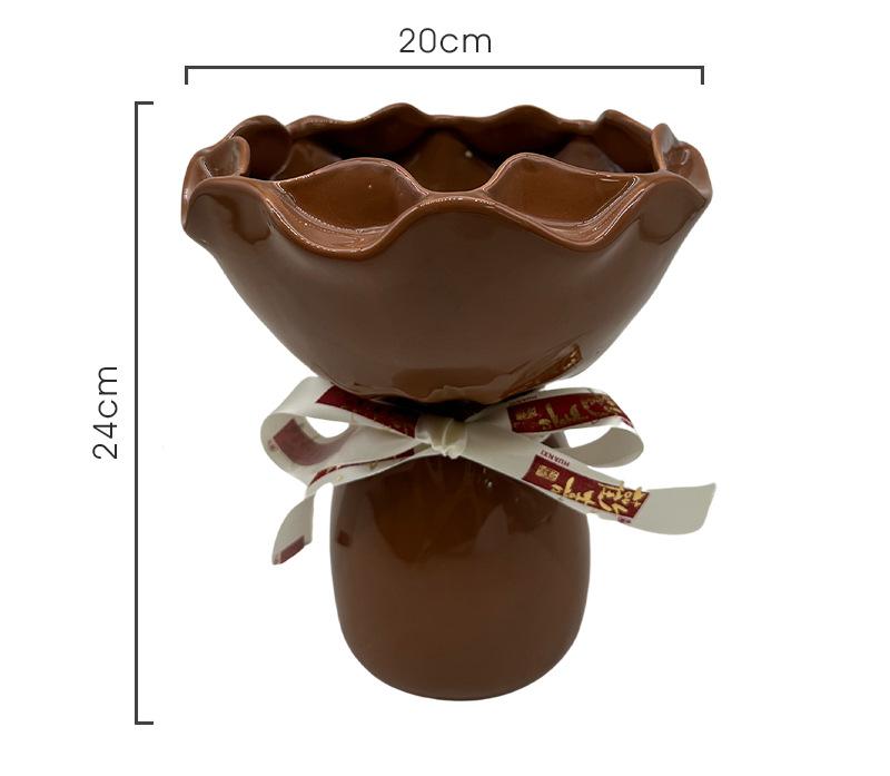 Minimalist Ceramic Vase – Handcrafted Sculptural Home Decor Centerpiece